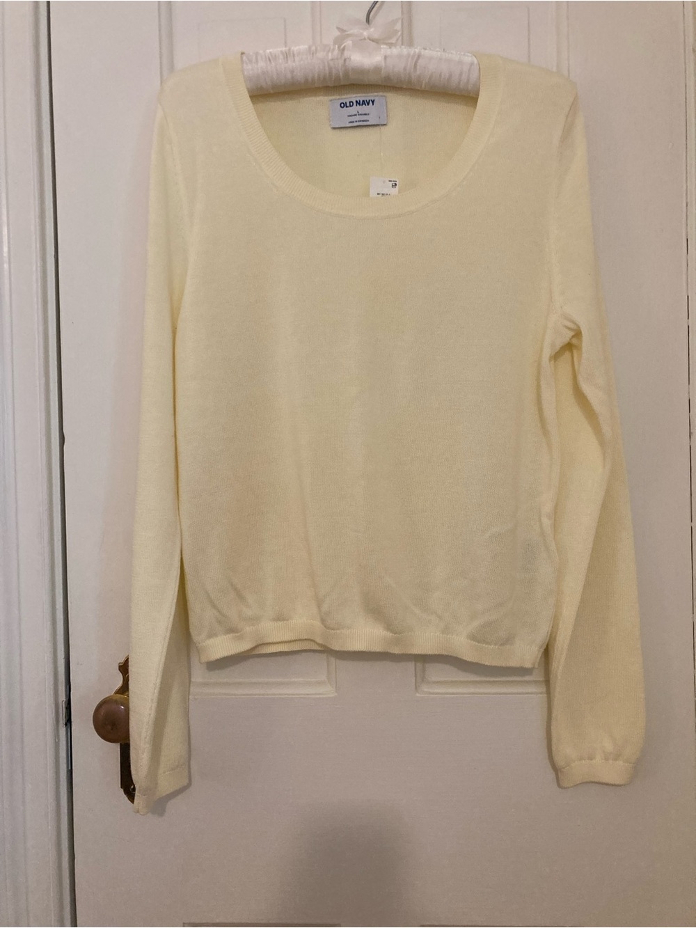 Pale butter yellow sweater